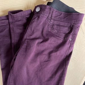 Democracy AbSolution plum/burgundy color pant Comfort waist band